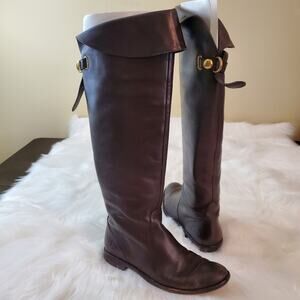 Coach Cheyenne Size 6 Chestnut Leather Riding Boot